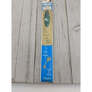 Vintage J&P Coats Dress or Neck Metal Zipper 12" Hunter Green 64